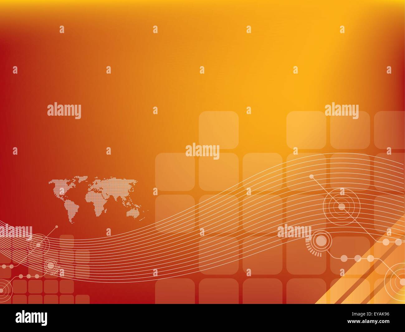 Vector illustration background in technology and the world map Stock ...