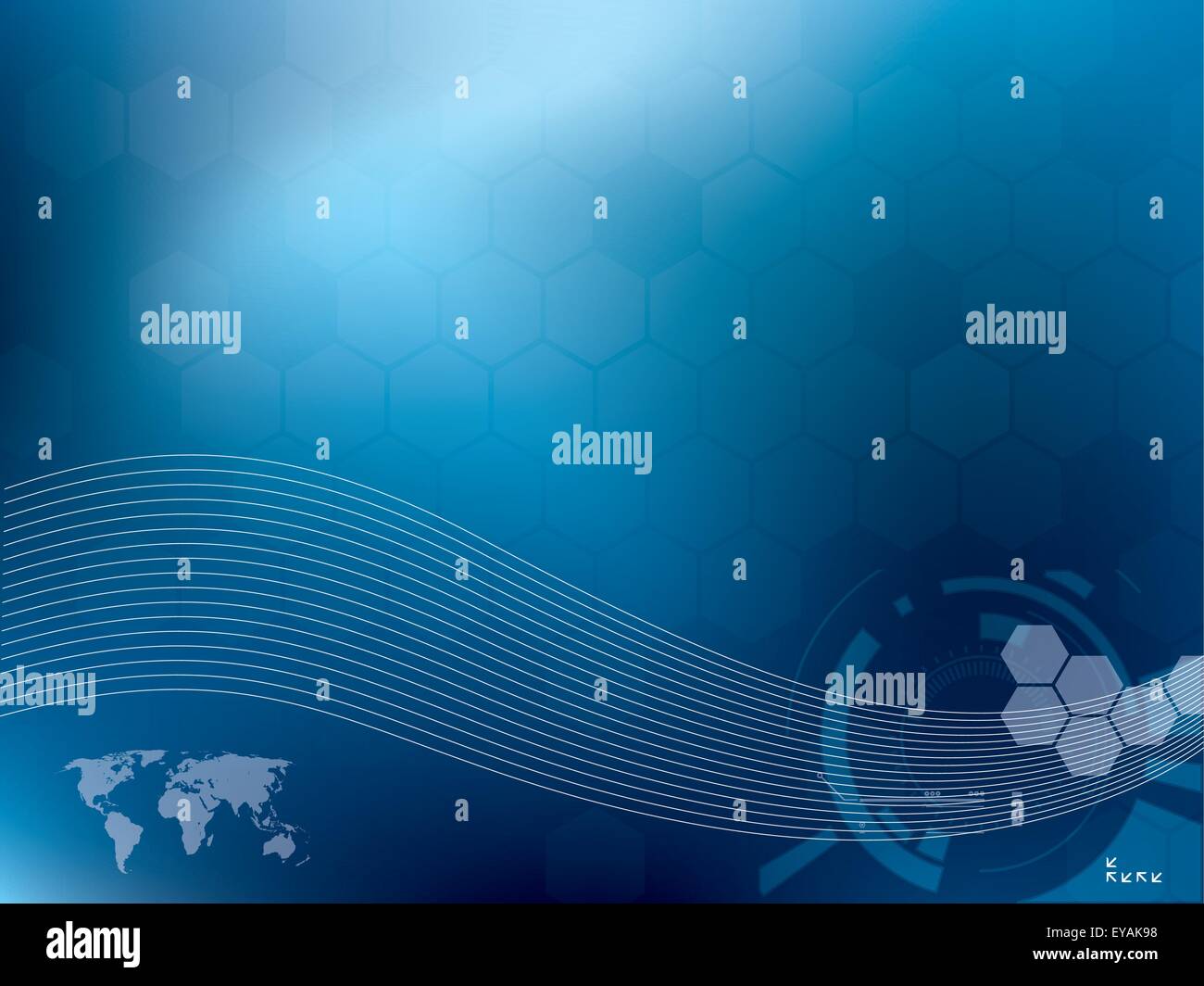 Vector illustration background in technology and the world map Stock ...
