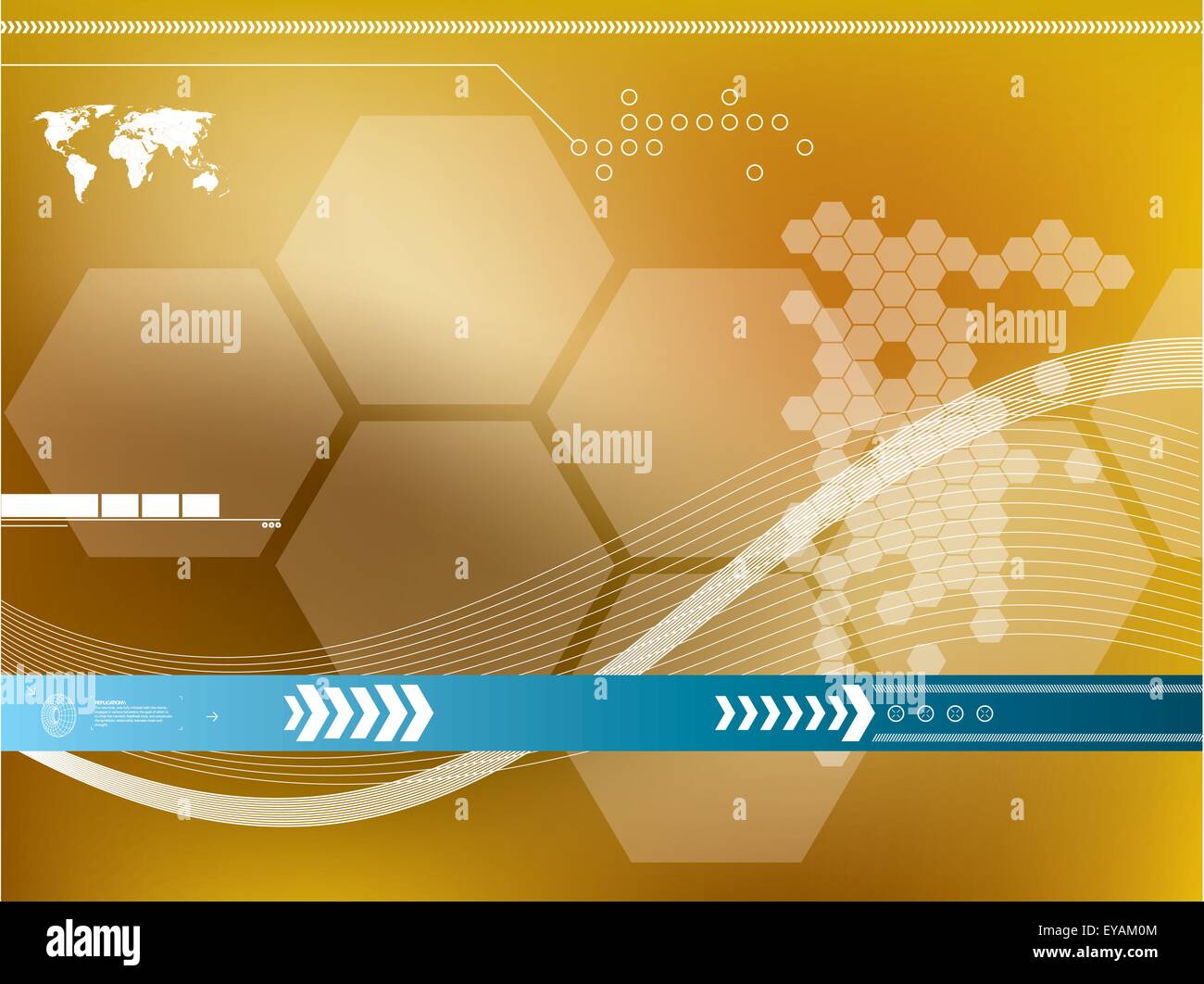 Vector illustration background in technology and the world map Stock ...