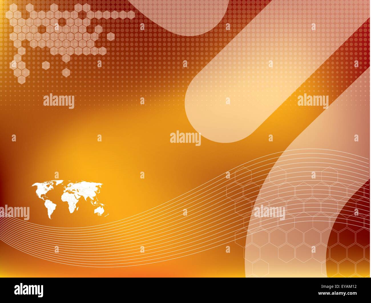 Vector illustration background in technology and the world map Stock ...