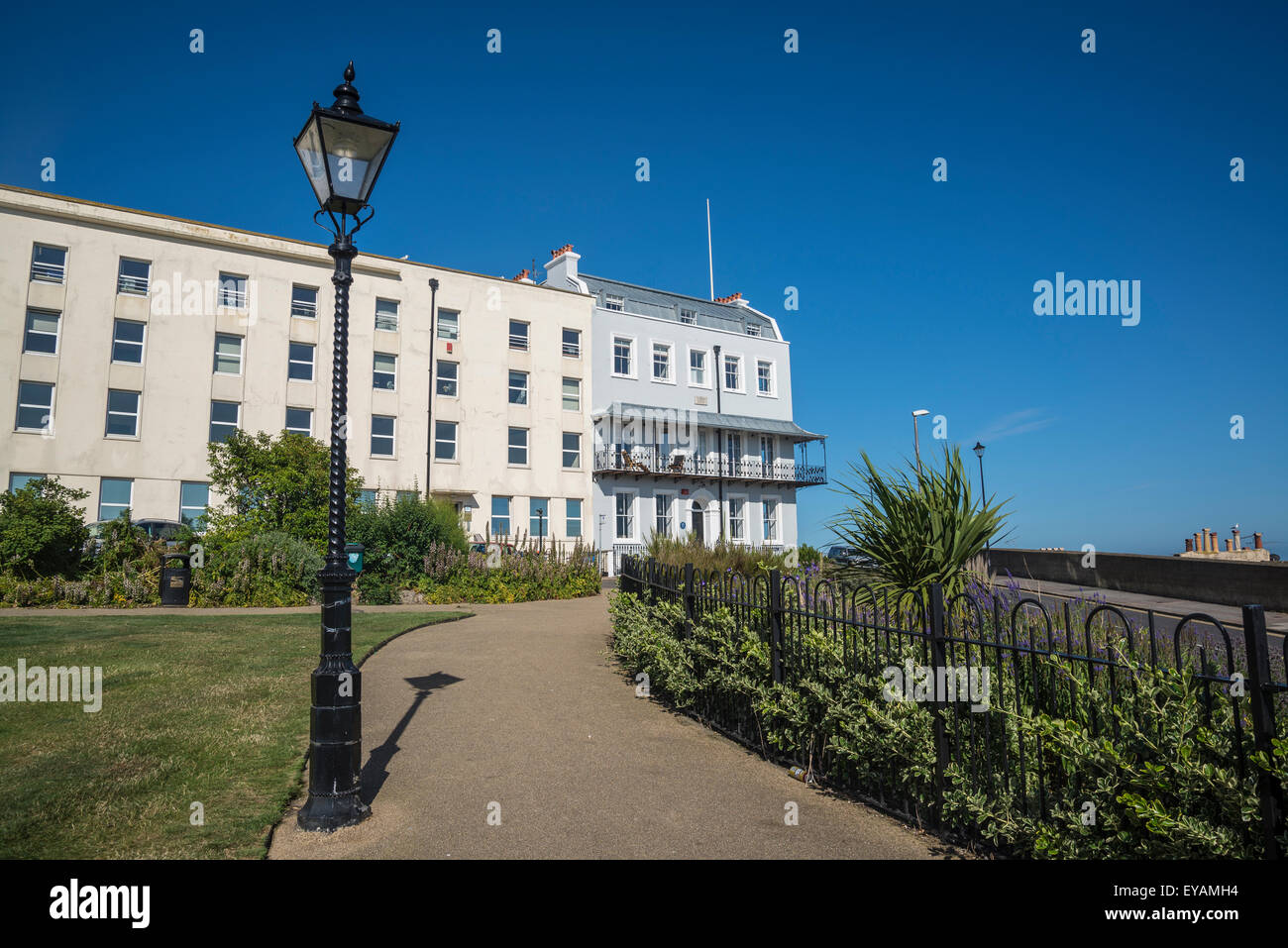 Albion Place Gardens and Albion House, Ramsgate, Kent, England, UK Stock Photo