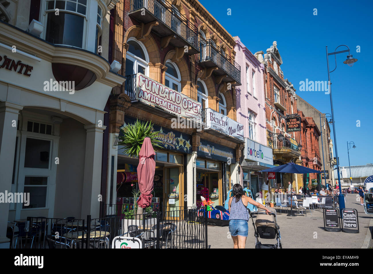 Restaurants and cafes on Harbour Parade, Ramsgate, Kent, England, UK
