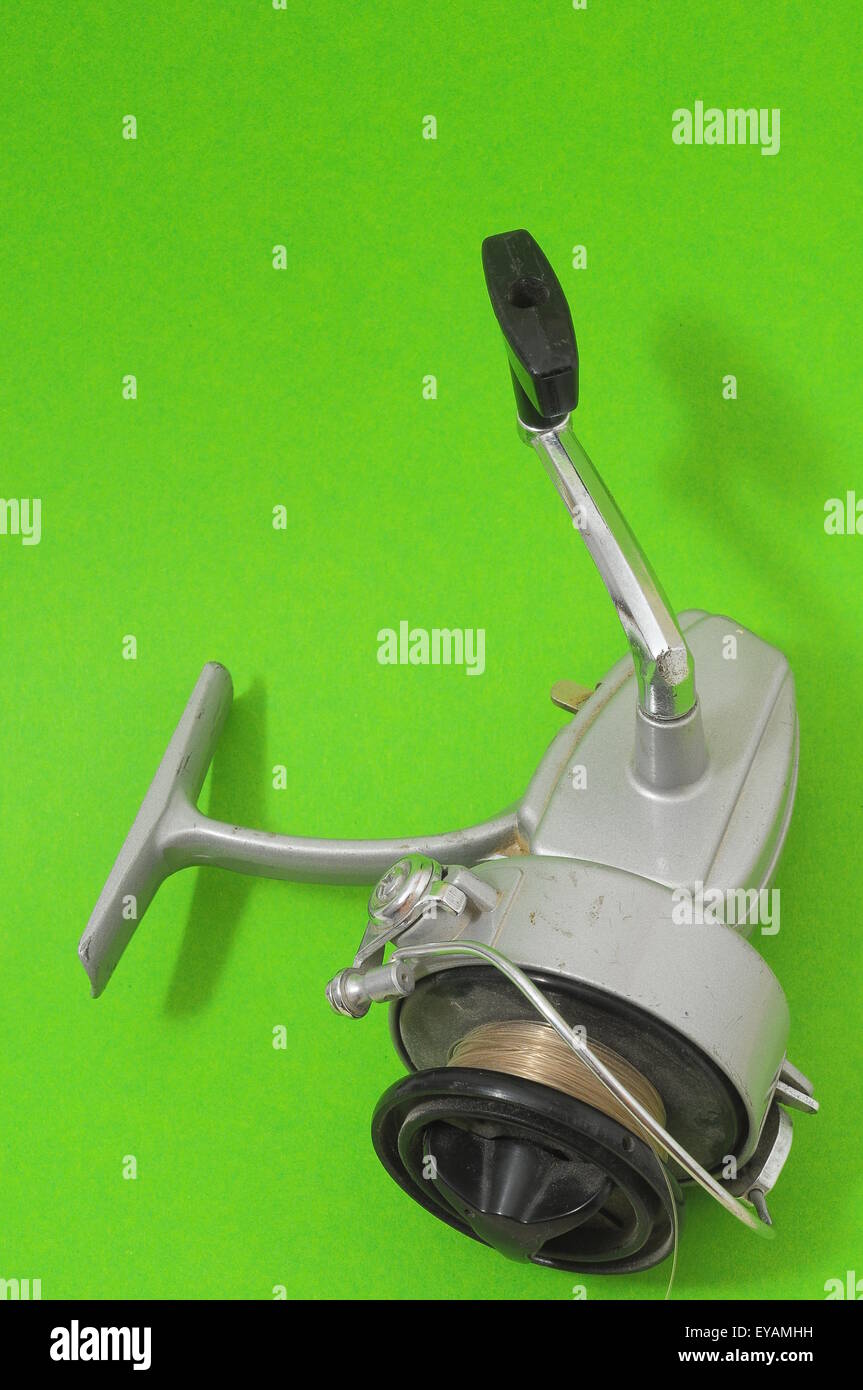 Vintage Old Fishing Reel Stock Photo Alamy