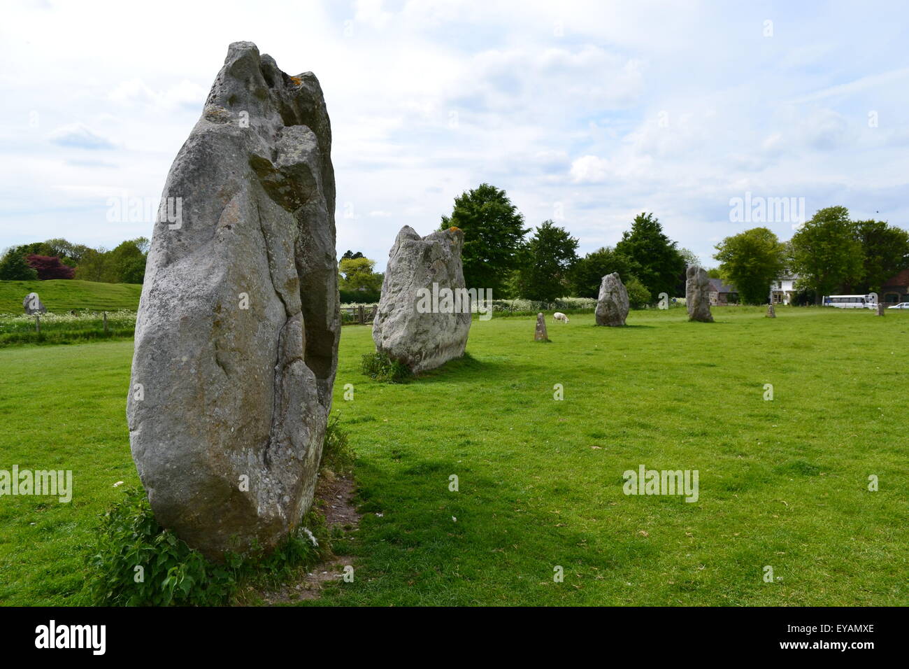 Standing stones at Avebury Stock Photo