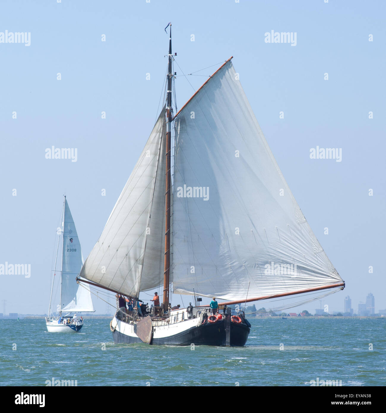 Traditional Dutch Sailing barge Markermeer Holland Stock Photo Alamy