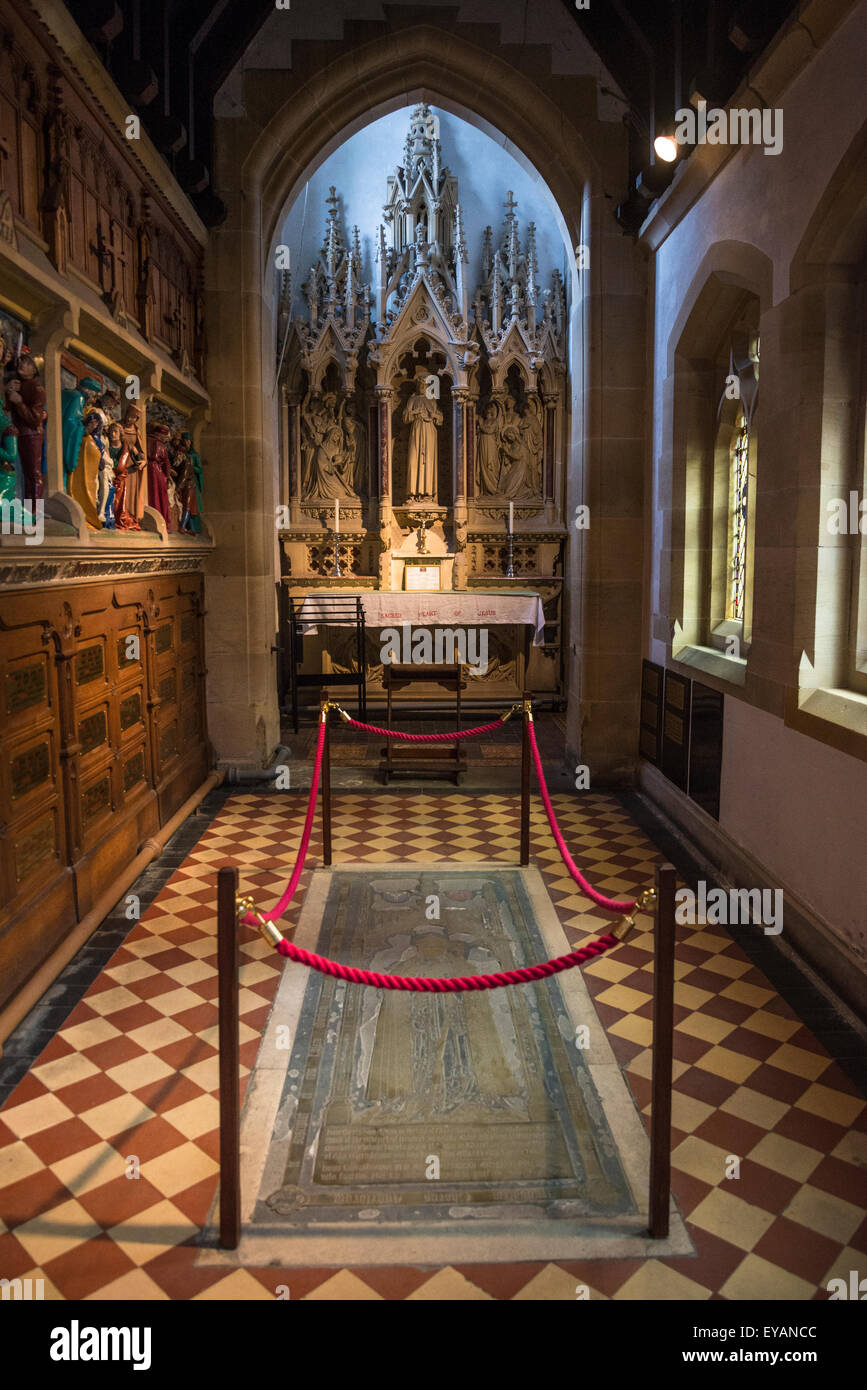 Shrine of St Augustine, Pugin’s Church of St Augustine, The Altar of the Sacred Heart, Ramsgate, Kent, England, UK Stock Photo