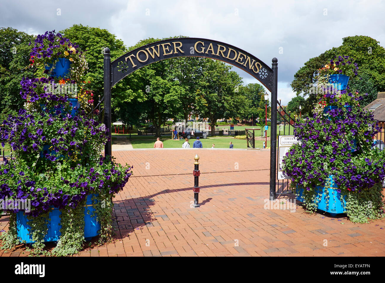 Entrance To Tower Gardens Grand Parade Skegness Lincolnshire UK Stock Photo