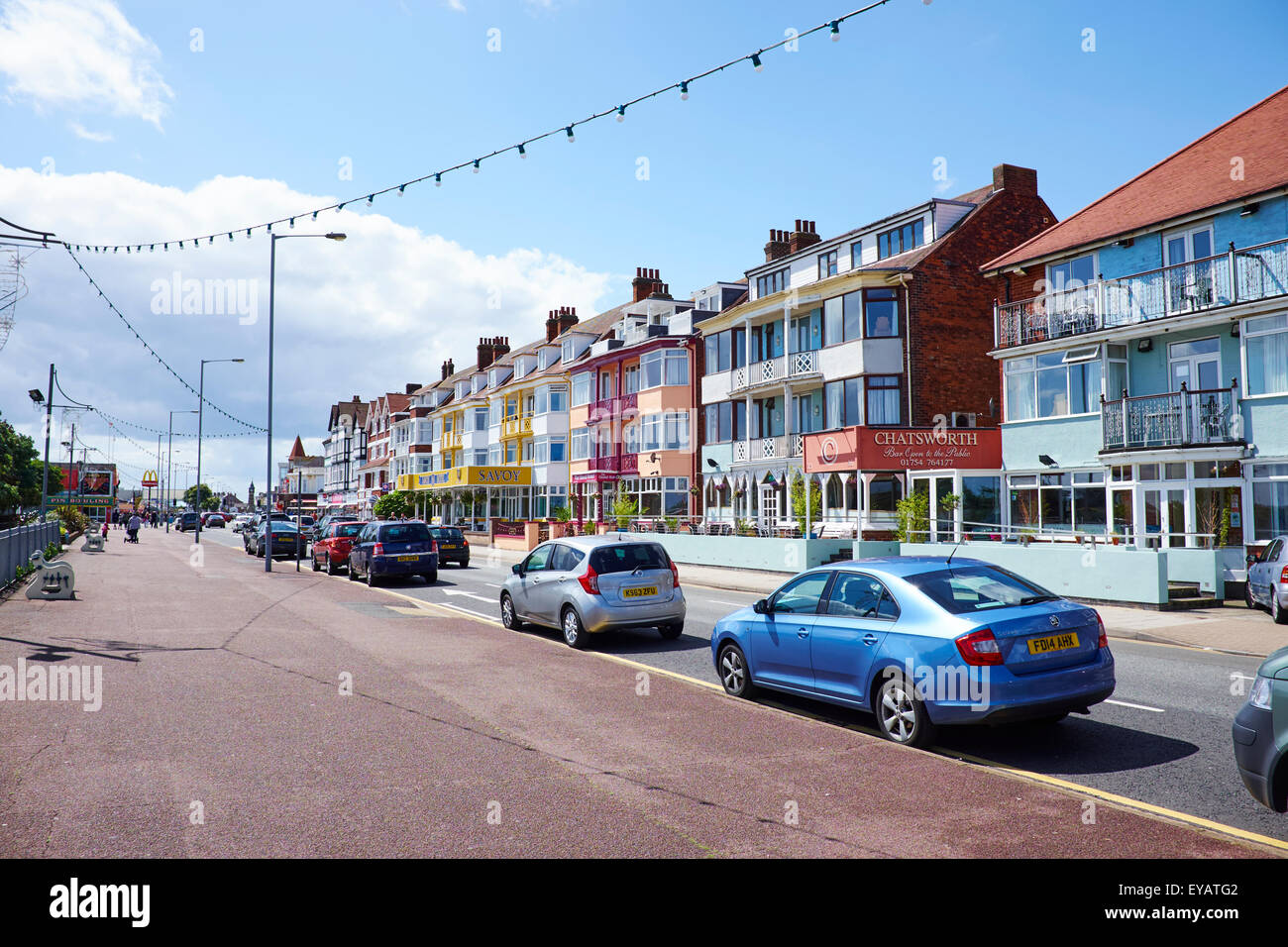 Guest Houses And Small Hotels Which Line North Parade Skegness Lincolnshire UK Stock Photo