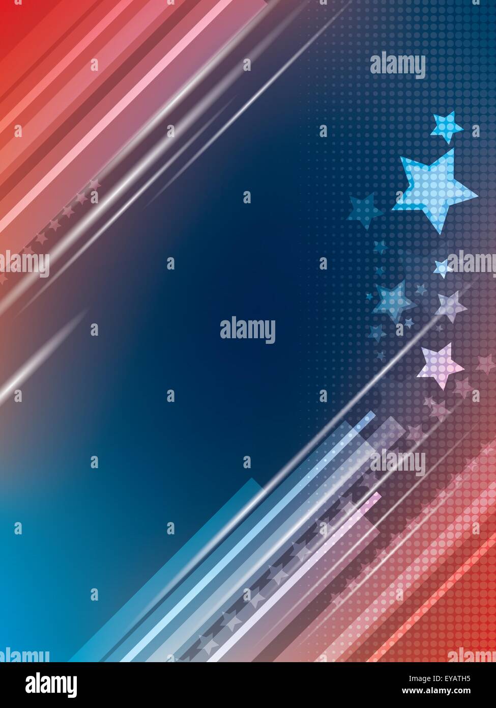 Abstract bright blue and red background with stars Stock Vector Image ...