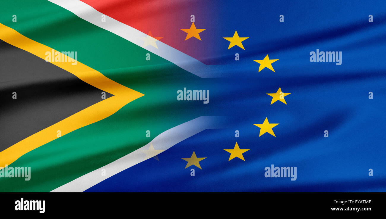 European Union and South Africa. Stock Photo