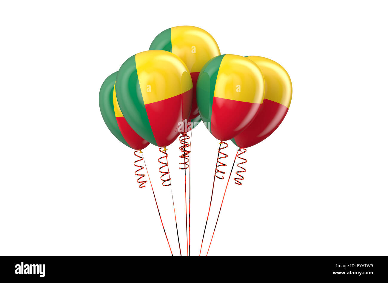 Benin patriotic balloons,  holyday concept  isolated on white background Stock Photo