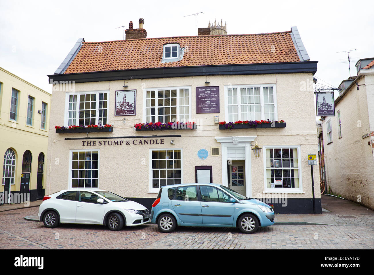 Stump And Candle Public House Where The Birthplace Of John Foxe Stood Market Place Boston Lincolnshire UK Stock Photo