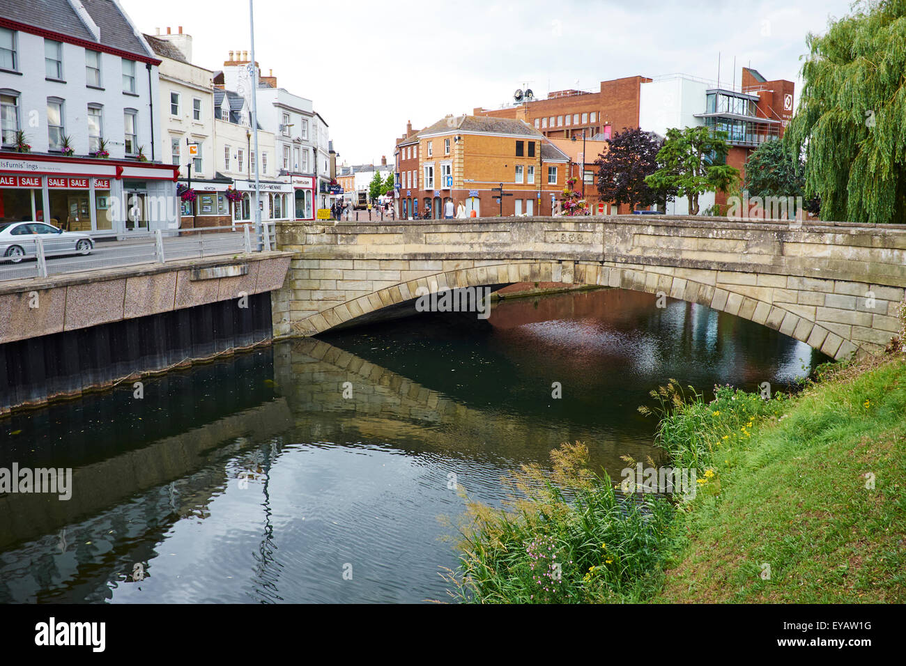 High Bridge Over The River Welland One Of The Seven Bridges Spanning The River In Spalding Lincolnshire UK Stock Photo