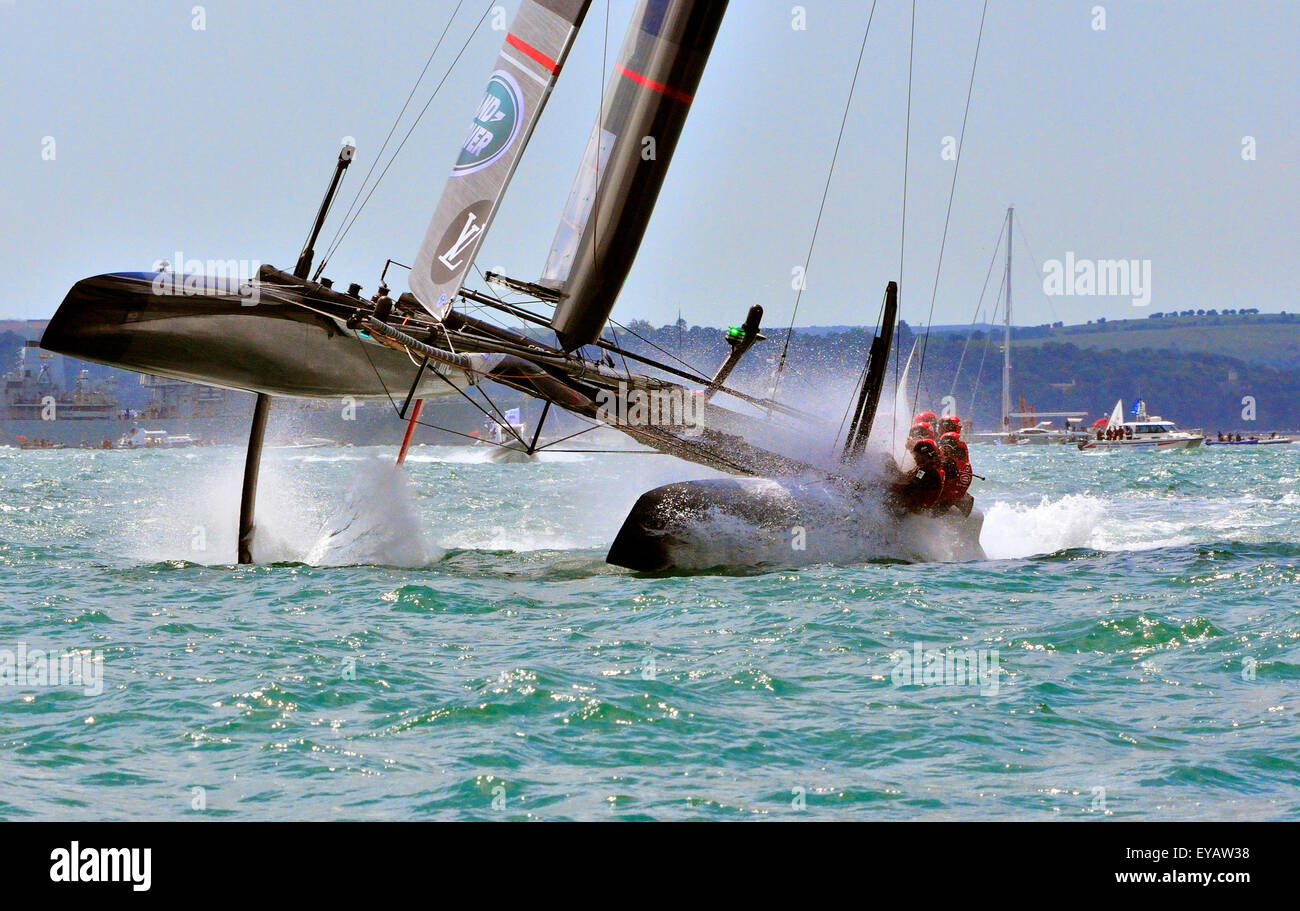 Portsmouth, Hampshire, UK - 25 July 2015 Louis Vuitton America&#39;s Cup Stock Photo: 85676396 - Alamy
