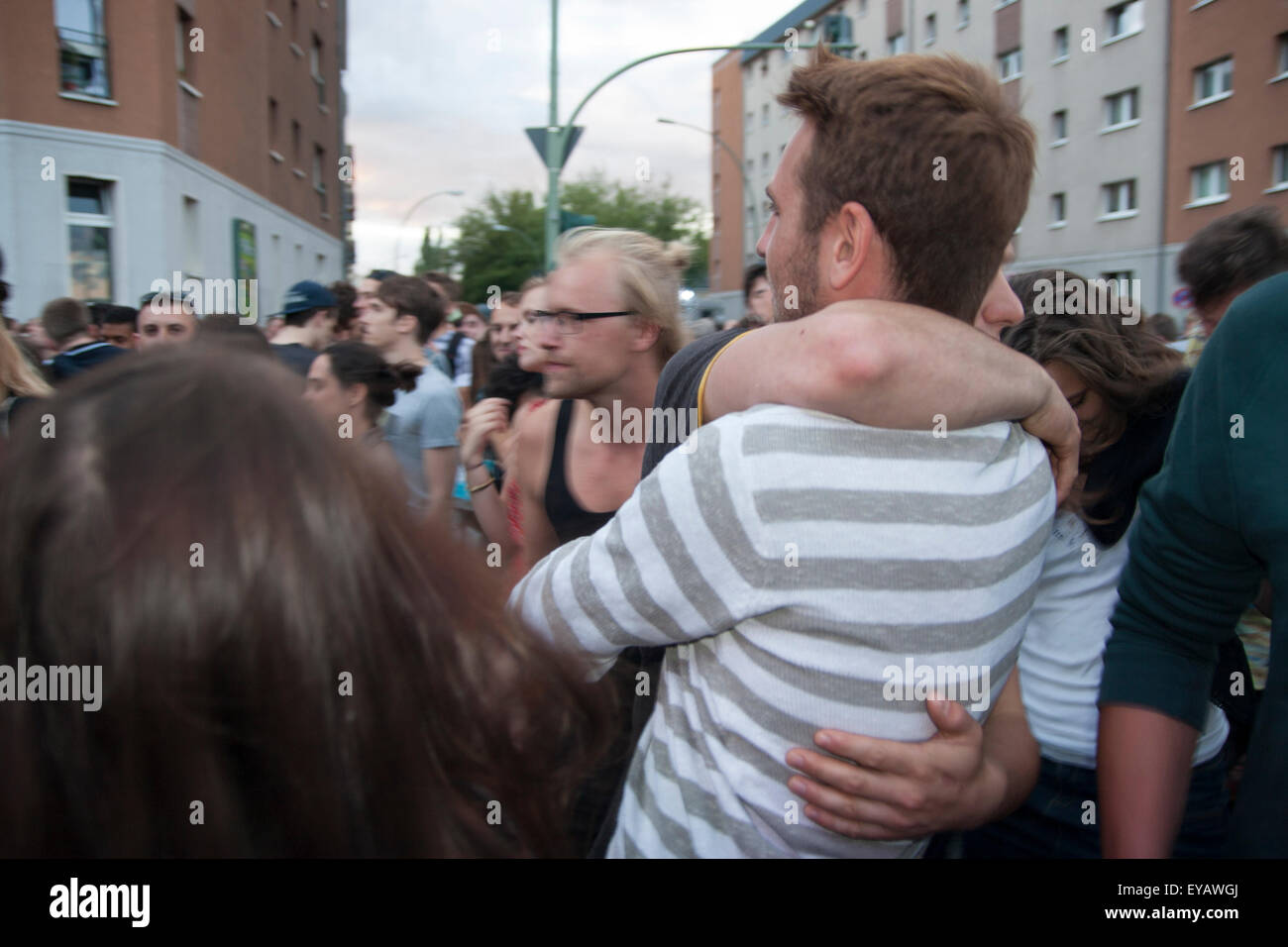 Berlin, Germany. 25th July, 2015. 'Zug der Liebe' Demonstration in Berlin, Germany. Stock Photo
