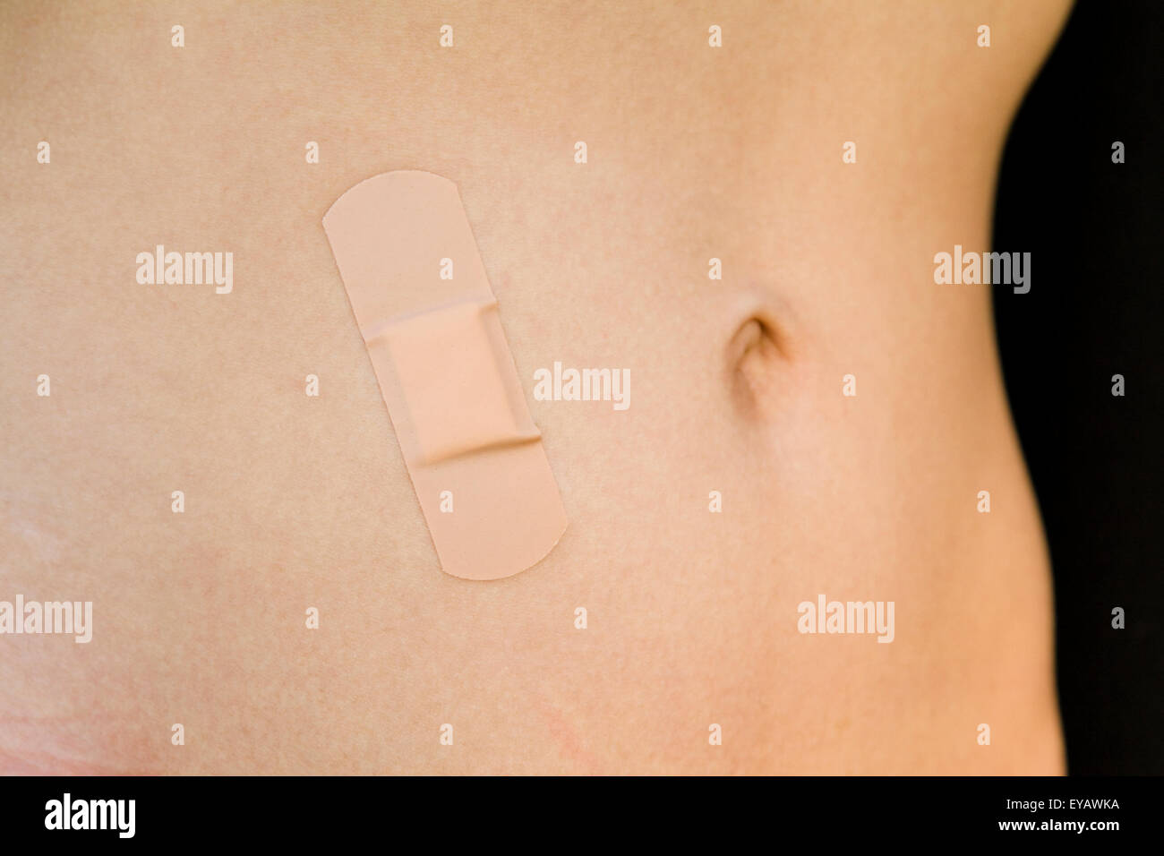 band aid belly Stock Photo Alamy