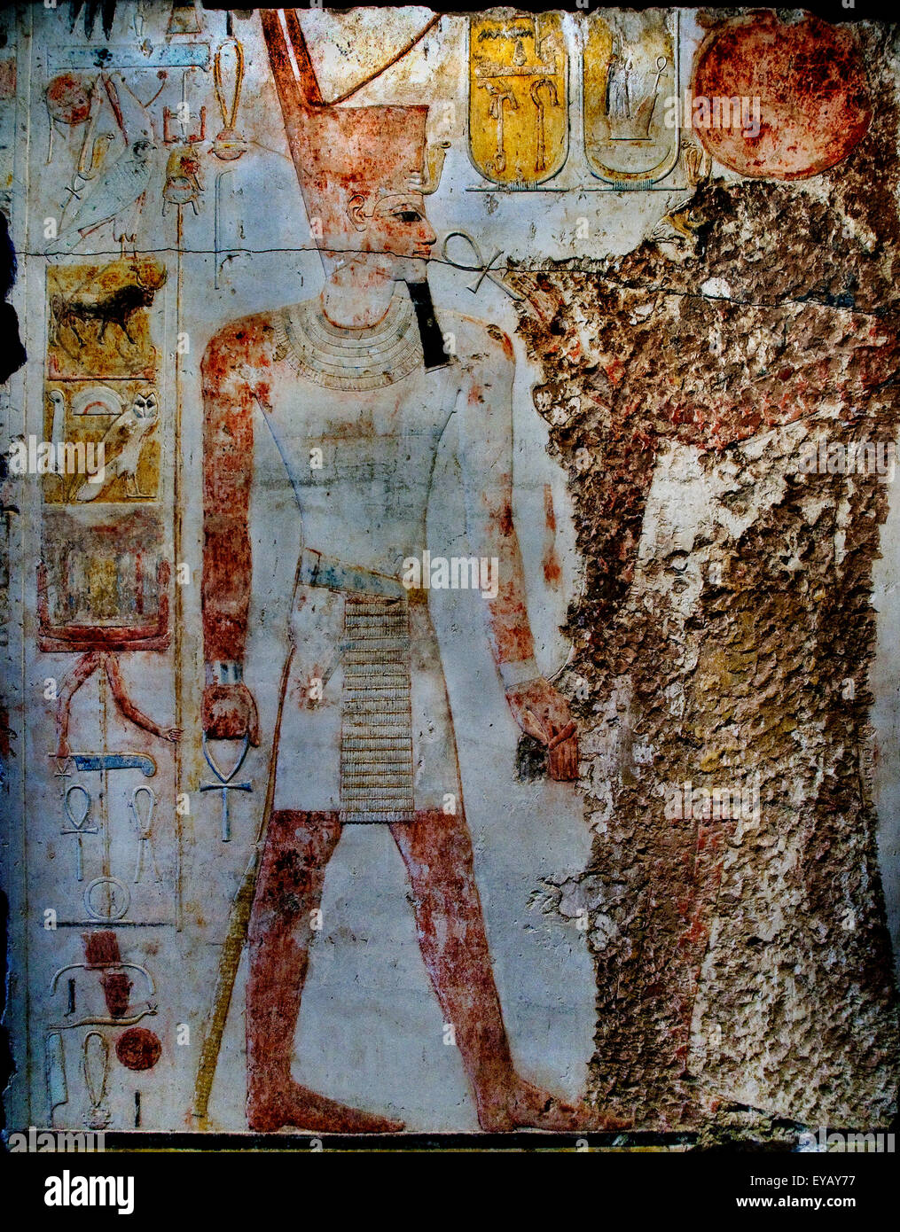 Luxor, Egypt. Temple of Merenptah (Baenra Meriamon) XIX° dyn. son of Ramses II the Great: Stock Photo