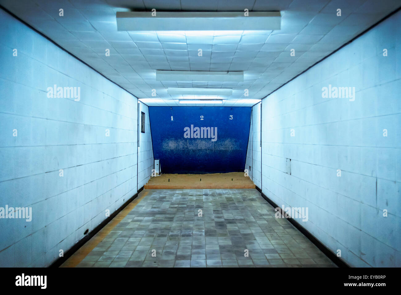 Firing range at Reunification Palace in Ho Chi Minh, Vietnam Stock