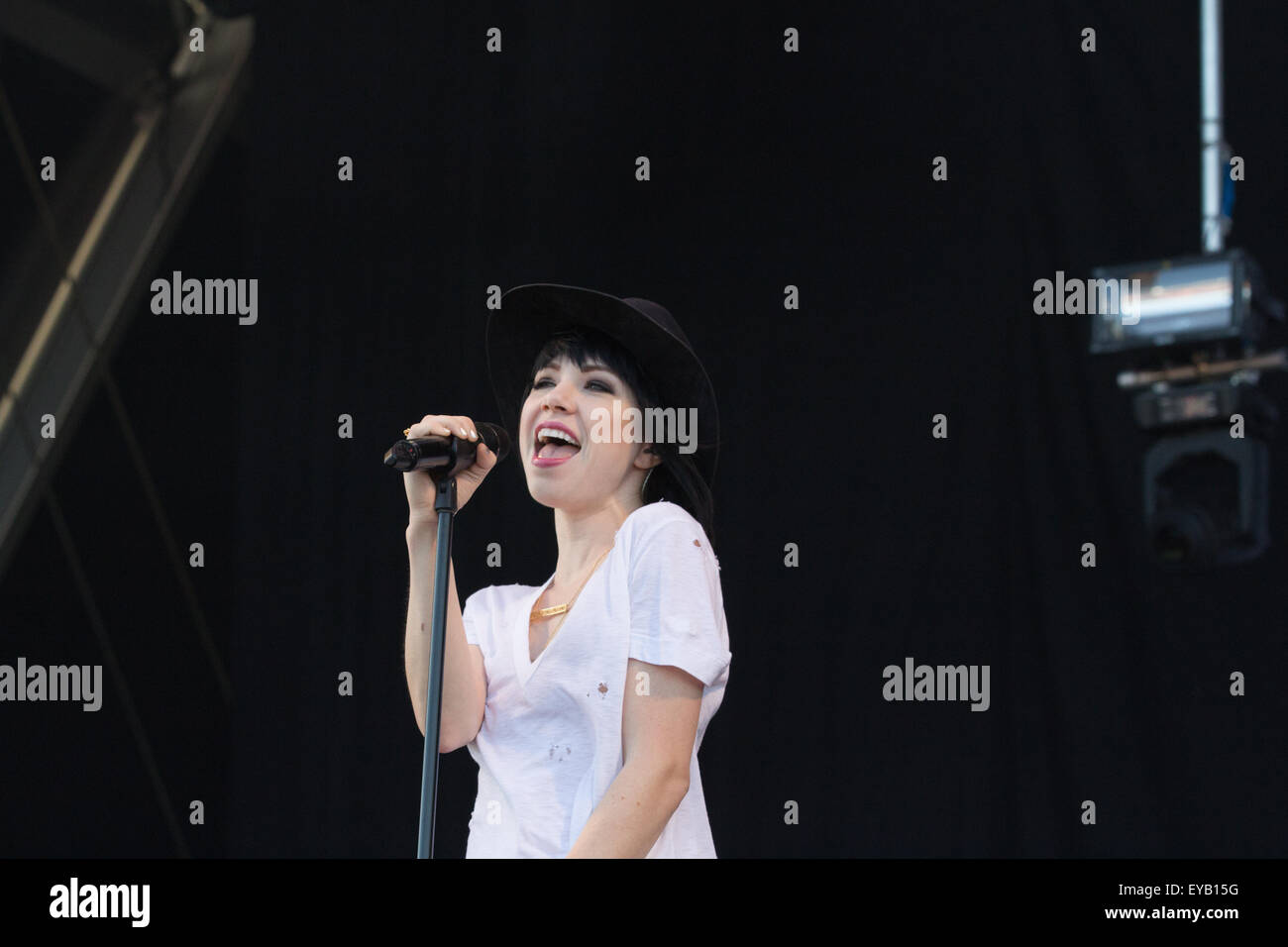 Portsmouth, UK 25 July 2015 Carly Rae Jepsen opens the Waterfront Arena