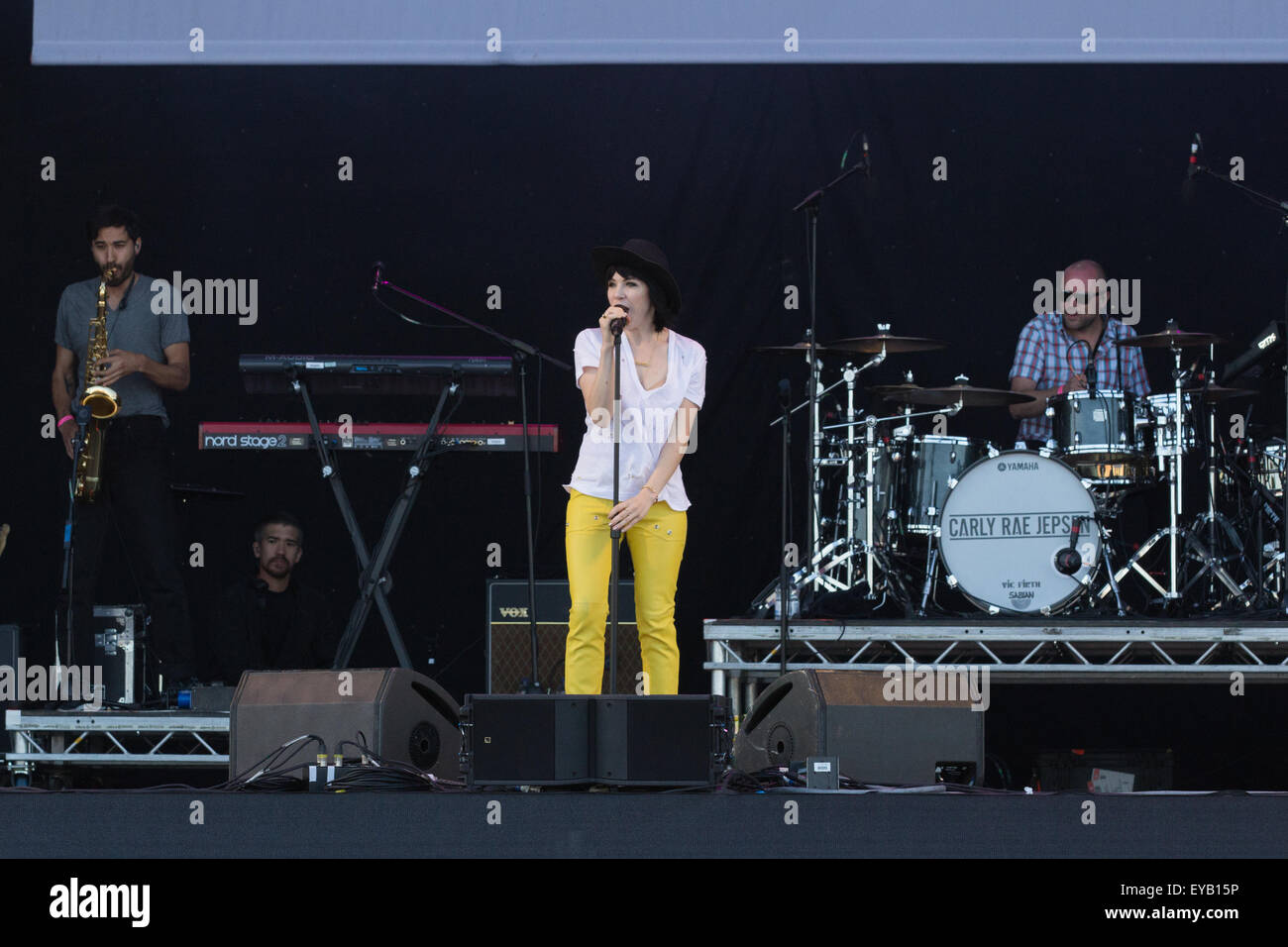 Portsmouth, UK 25 July 2015 Carly Rae Jepsen opens the Waterfront Arena