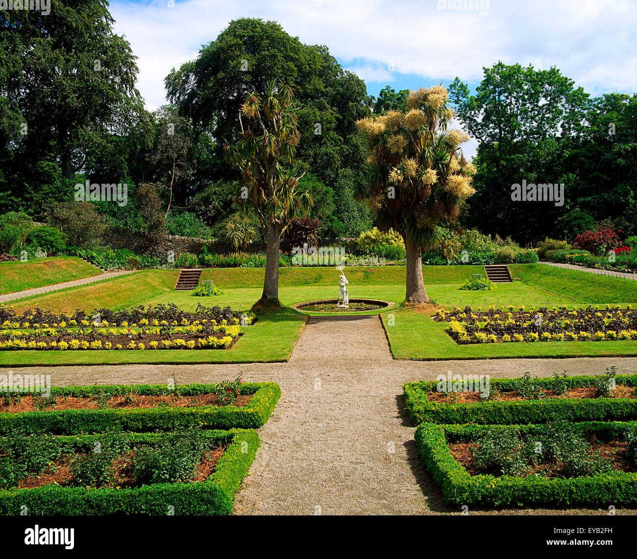 Castle Ward, Co Down, Ireland; Victorian Garden During Summer On The 18Th Century National Trust Property Stock Photo