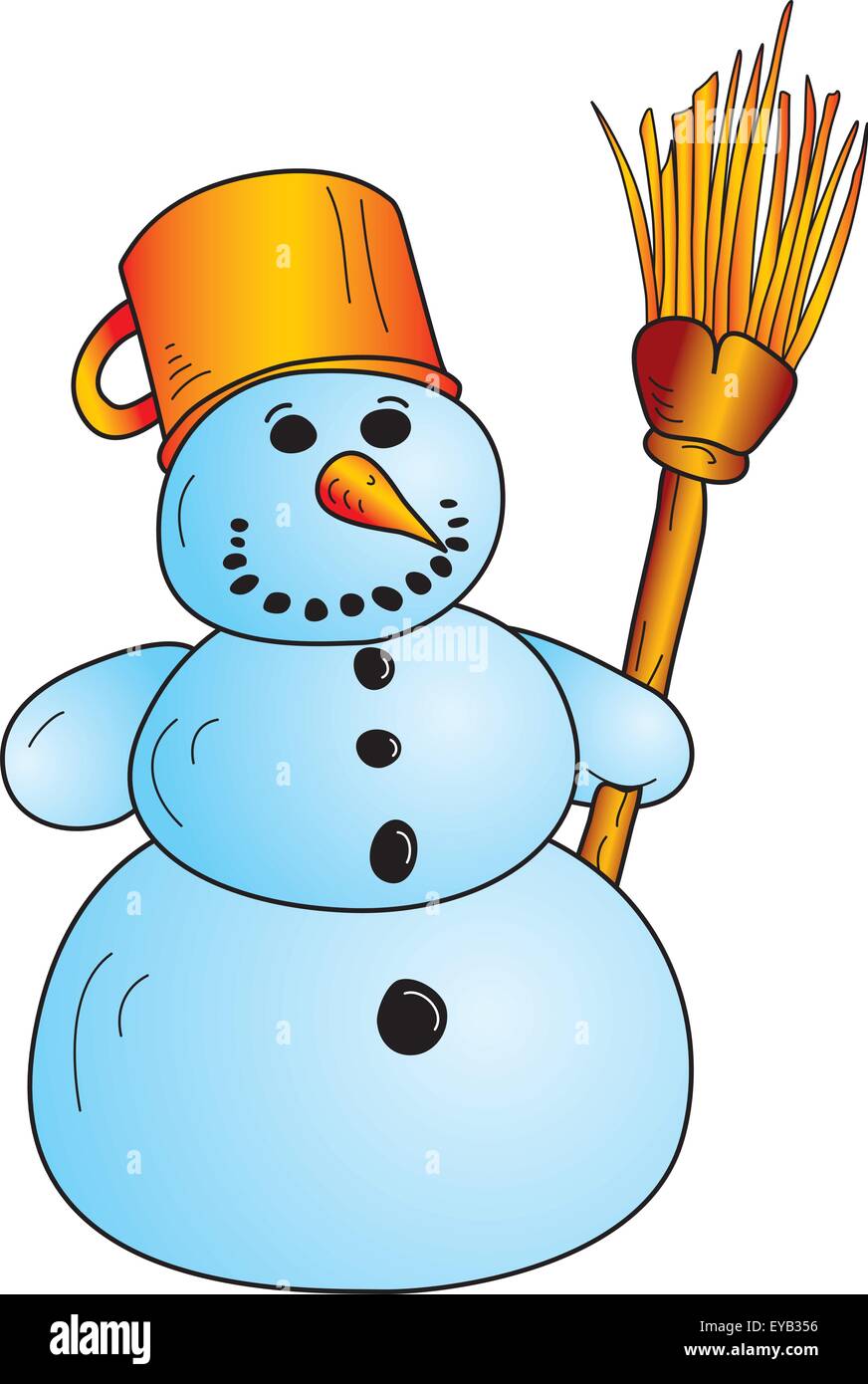 Snowman isolated on white Stock Vector Image & Art - Alamy