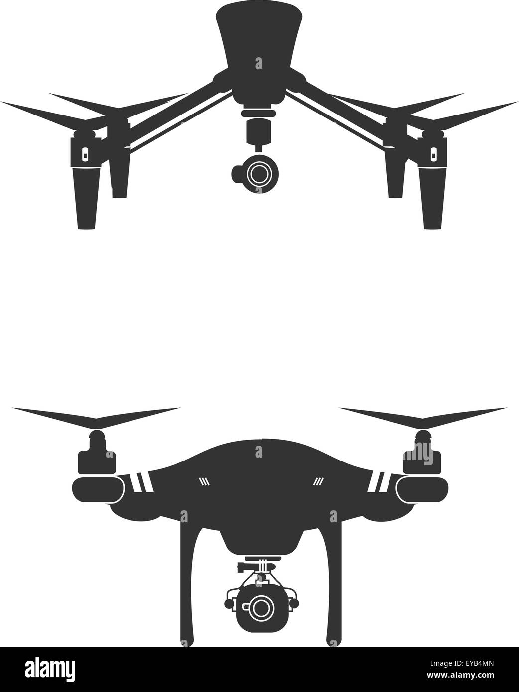 Drone Logo Design Icon Technology Camera Vector Illustration Stock Vector