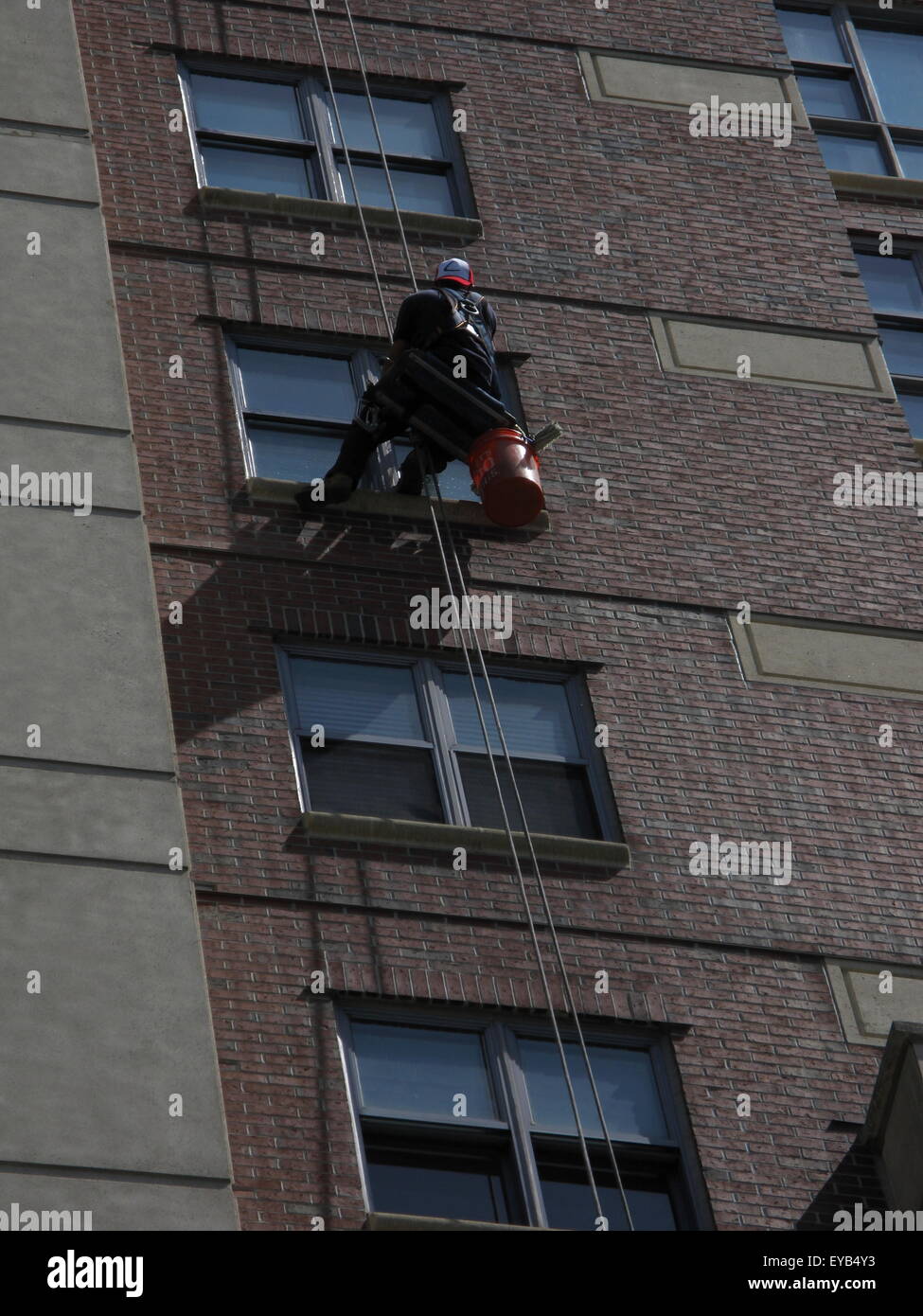 Window Cleaner, Boston, Massachusetts Stock Photo Alamy