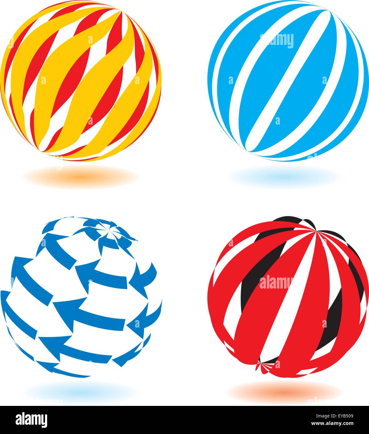 Abstract globe logos Stock Vector