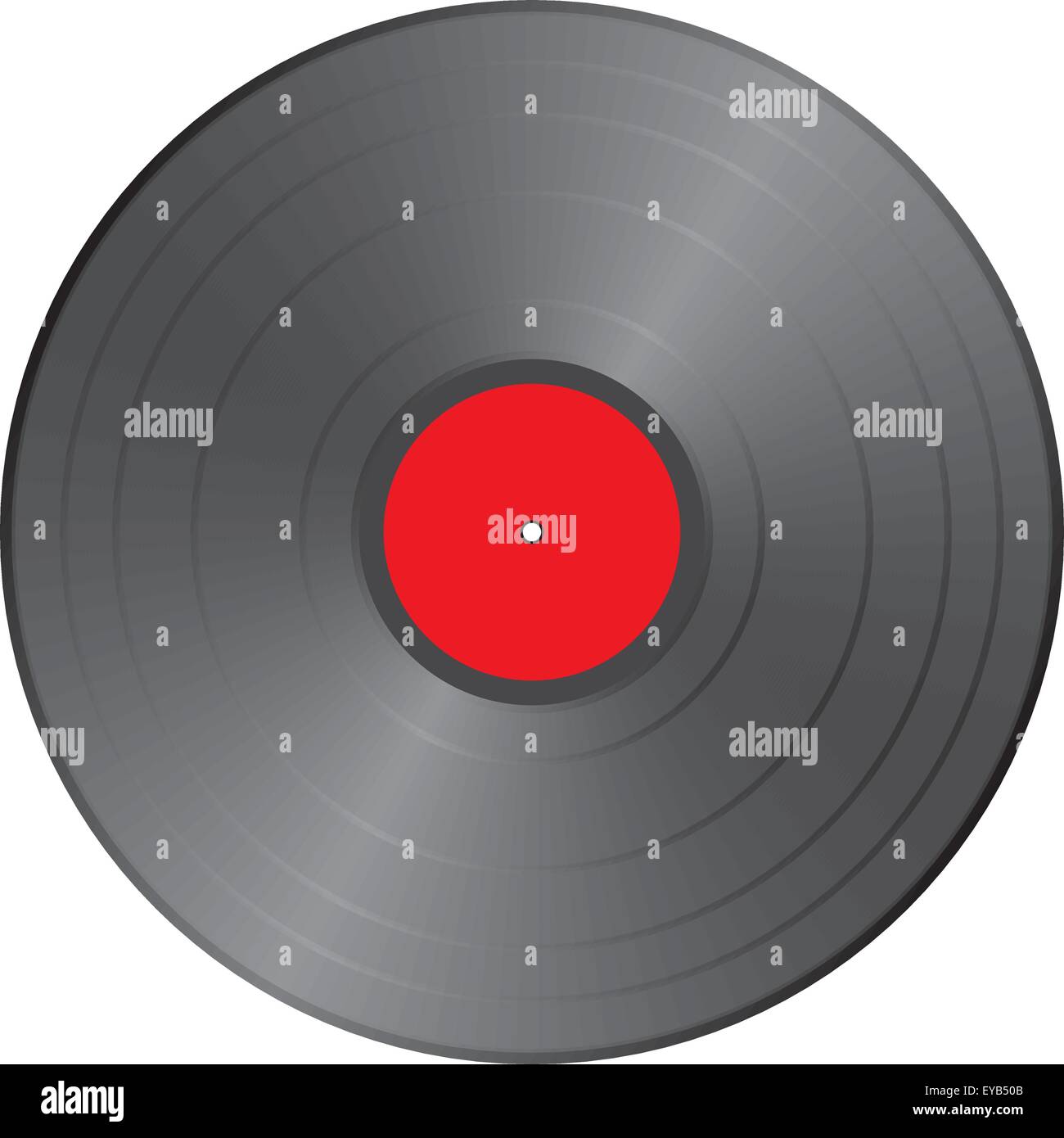 Blank Red Vinyl record Stock Vector