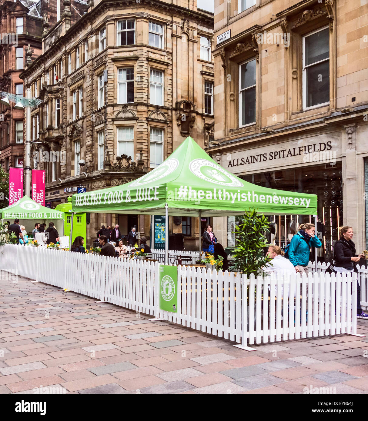 Healthy Food & Juice street cafe in Buchanan Street Glasgow Scotland
