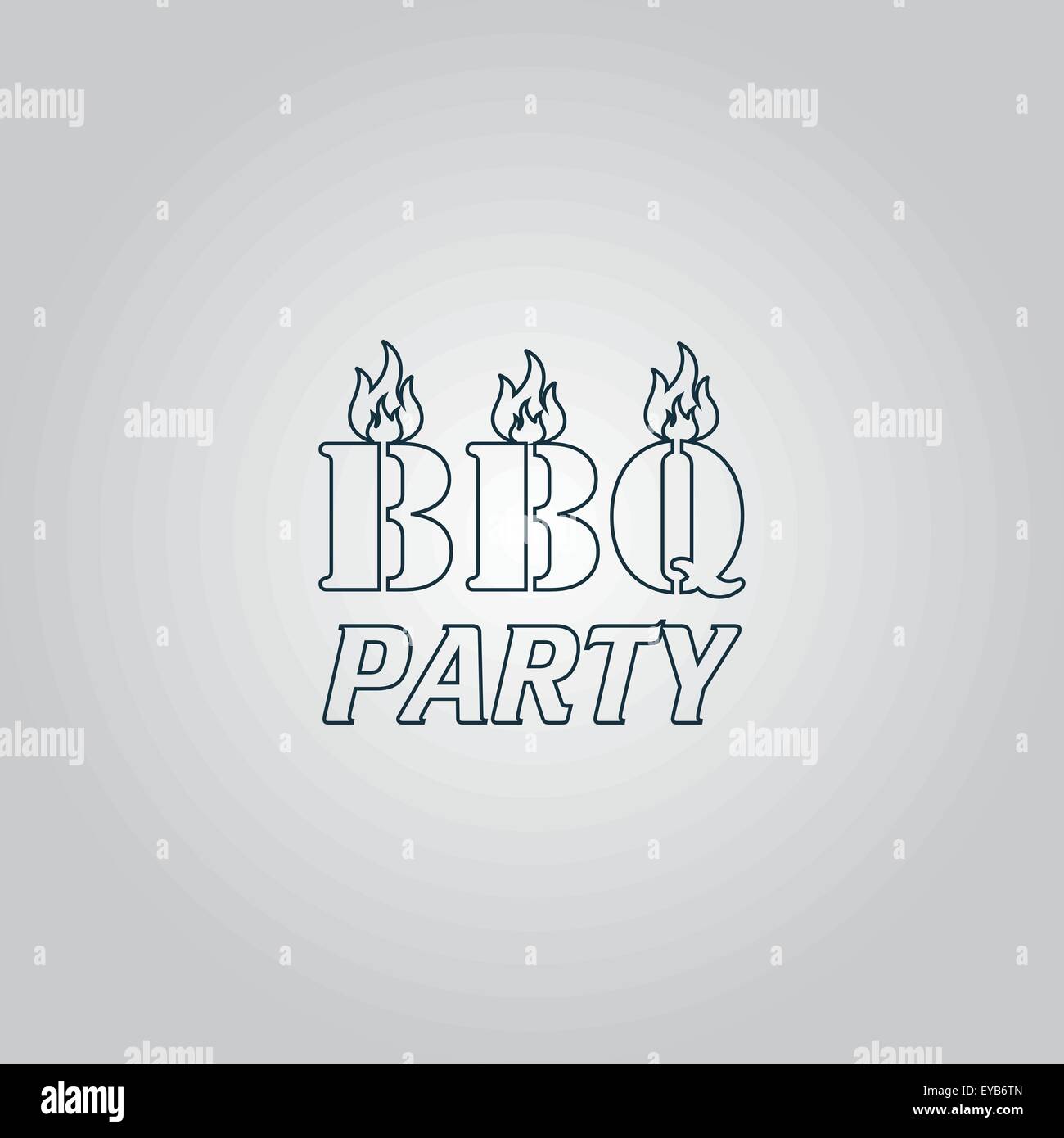 Flaming BBQ Party word design element Stock Vector Image & Art Alamy