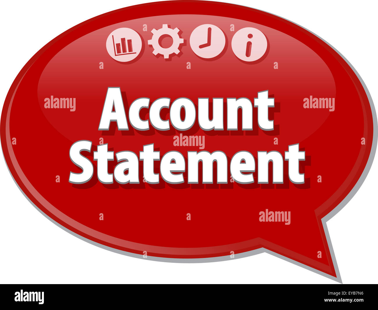 Speech bubble dialog illustration of business term saying Account ...