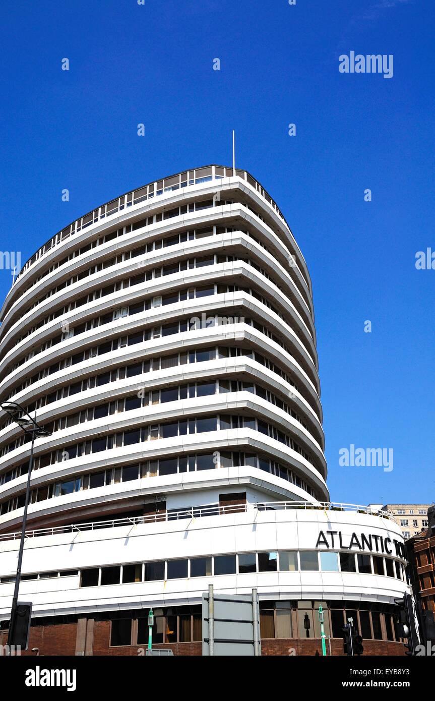 The Thistle Atlantic tower Hotel along Chapel Street, Liverpool, Merseyside, England, UK, Western Europe. Stock Photo