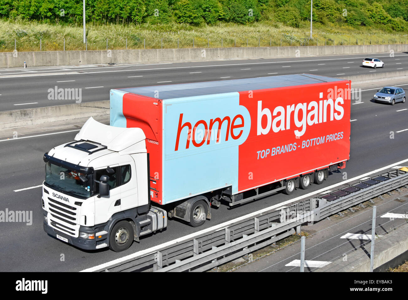 Home bargains advertising on side of store delivery supply chain Stock Photo 85687031 Alamy