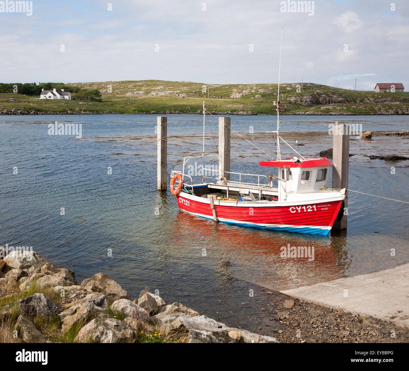 Small fishing boat at Northbay, Barra, Outer Hebrides, Scotland, UK Stock Photo Alamy