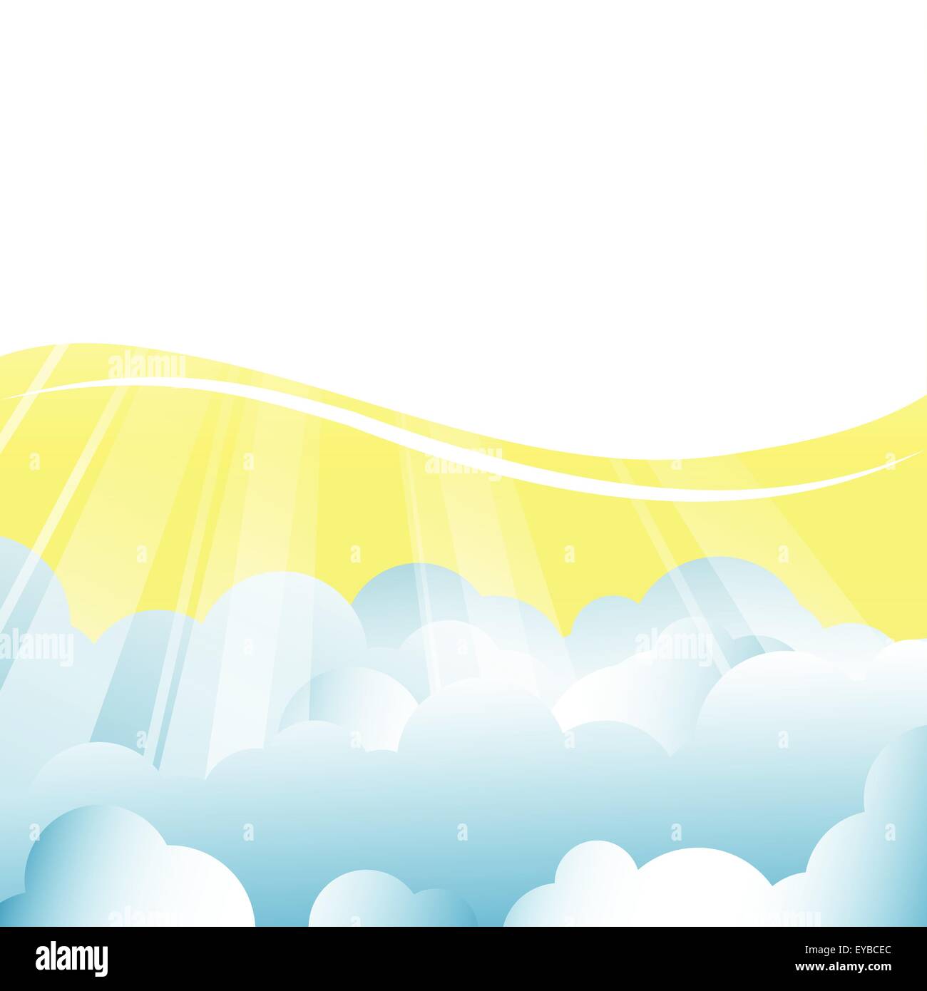 vector background with clouds and sun rays Stock Vector Image & Art - Alamy