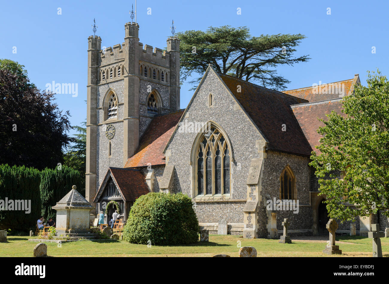 St Mary the Virgin Church, Hambleden, Buckinghamshire, England, UK. Stock Photo