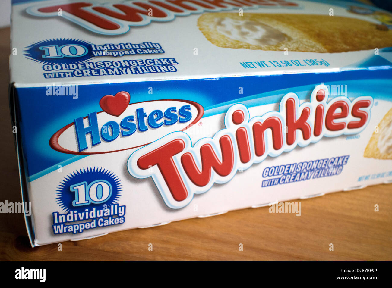 box of ten Hostess twinkies Stock Photo