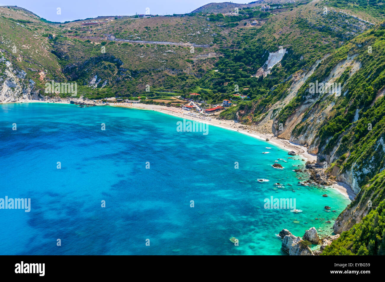 Petani Beach Kefalonia Island Greece View Of Petani Bay And petani-beach-kefalonia-island-greece-view-of-petani-bay-and