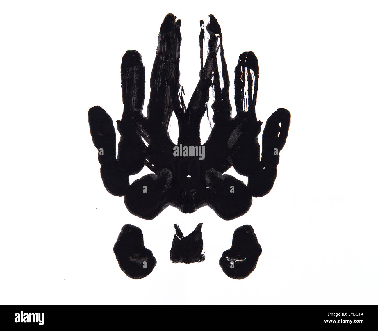 Abstract symmetric painting, Rorschach test Stock Photo