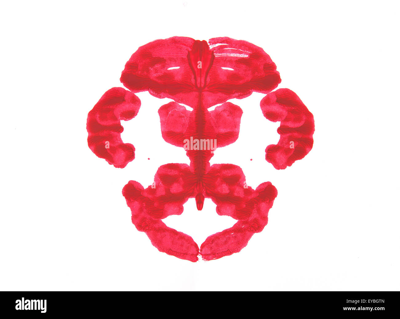 Abstract symmetric painting, Rorschach test Stock Photo