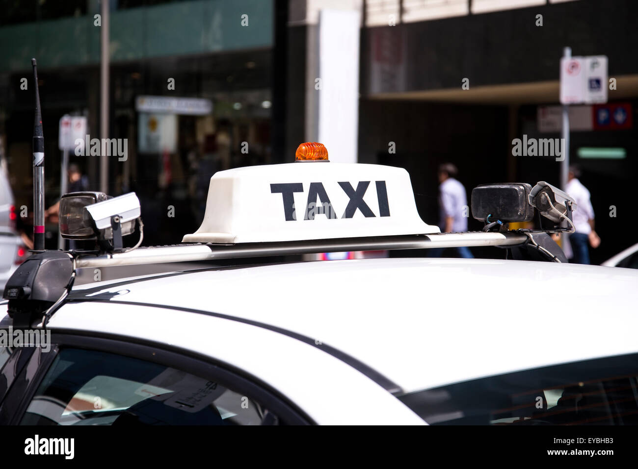 Taxi car on the street Stock Photo Alamy