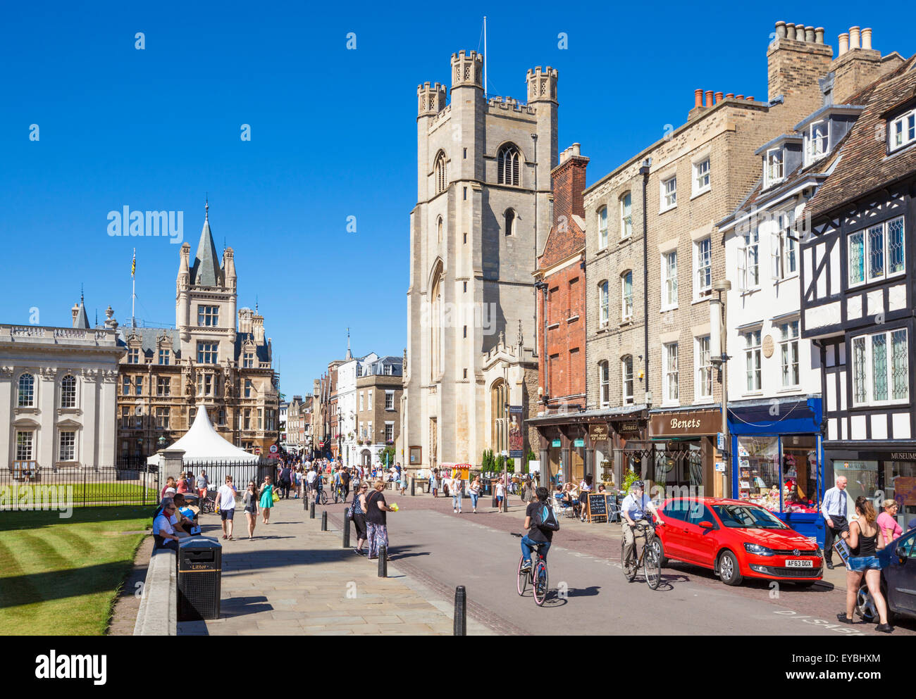 Kings Parade Cambridge City Centre Cambridge Cambridgeshire England UK GB EU Europe Stock Photo