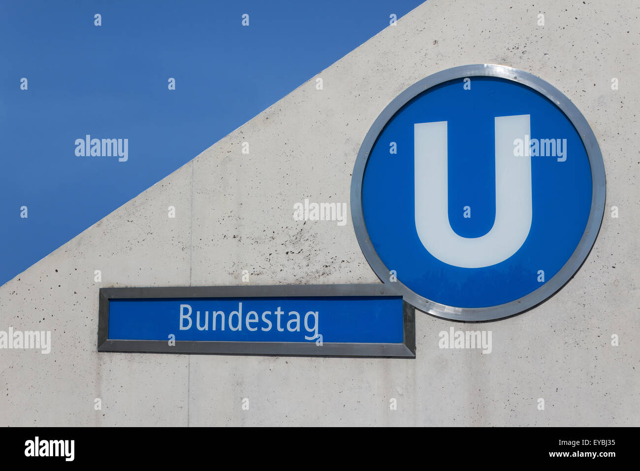 Bundestag - train station near Bundeskanzleramt, Reichstag Stock Photo