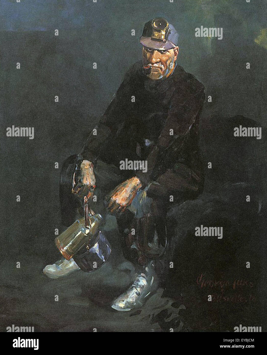 George Luks  The Miner Stock Photo