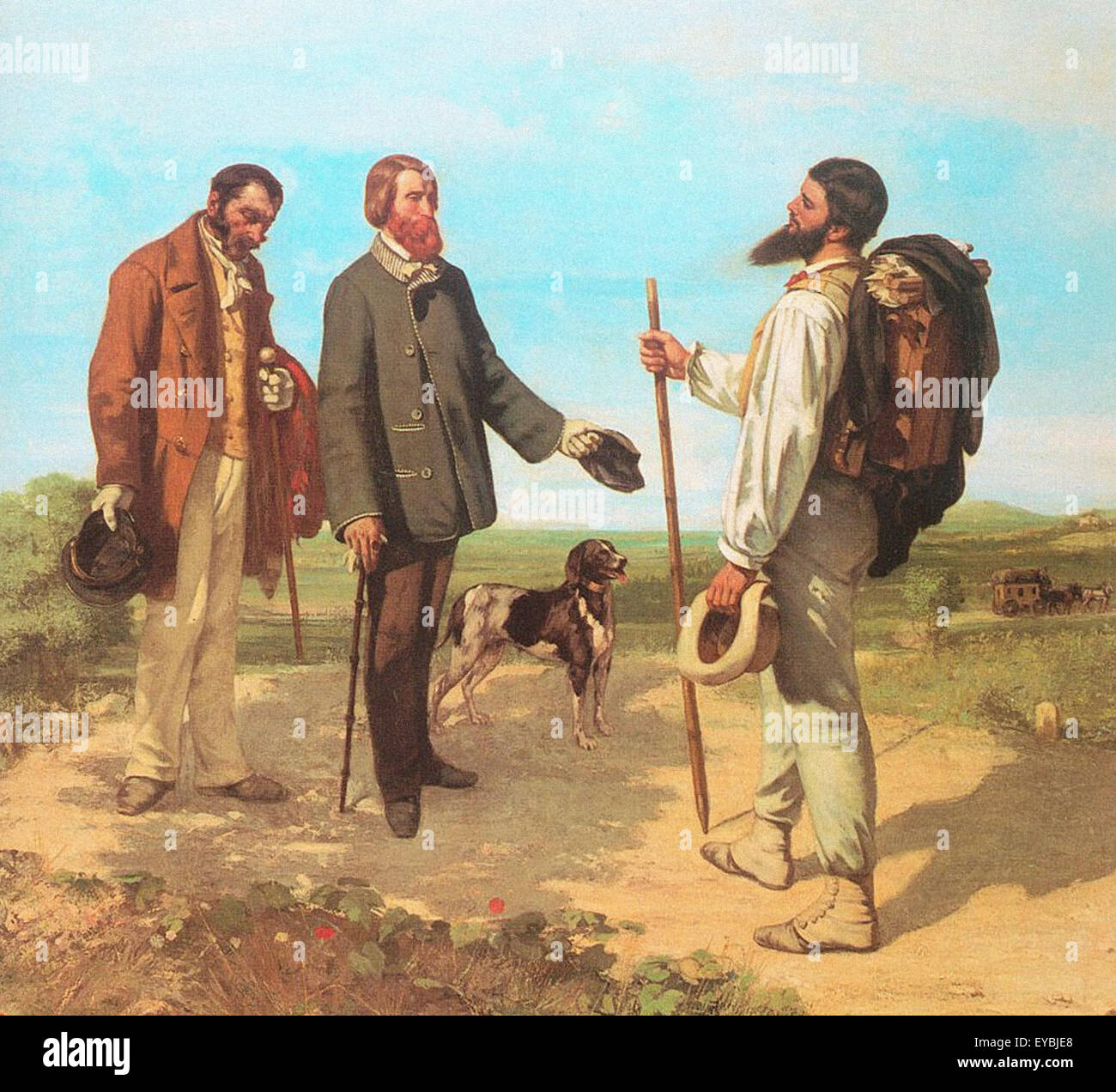 Gustave Courbet  The Meeting (Bonjour Monsieur Courbet) Stock Photo