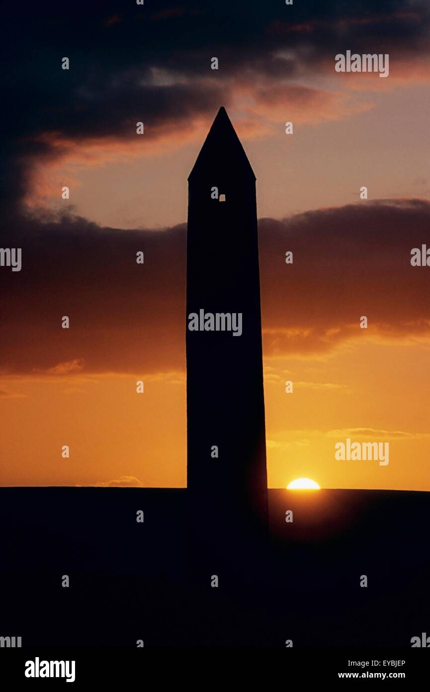 Celtic Archaeology, Kilmacduagh Roundtower Near Gort, Co Galway Stock Photo