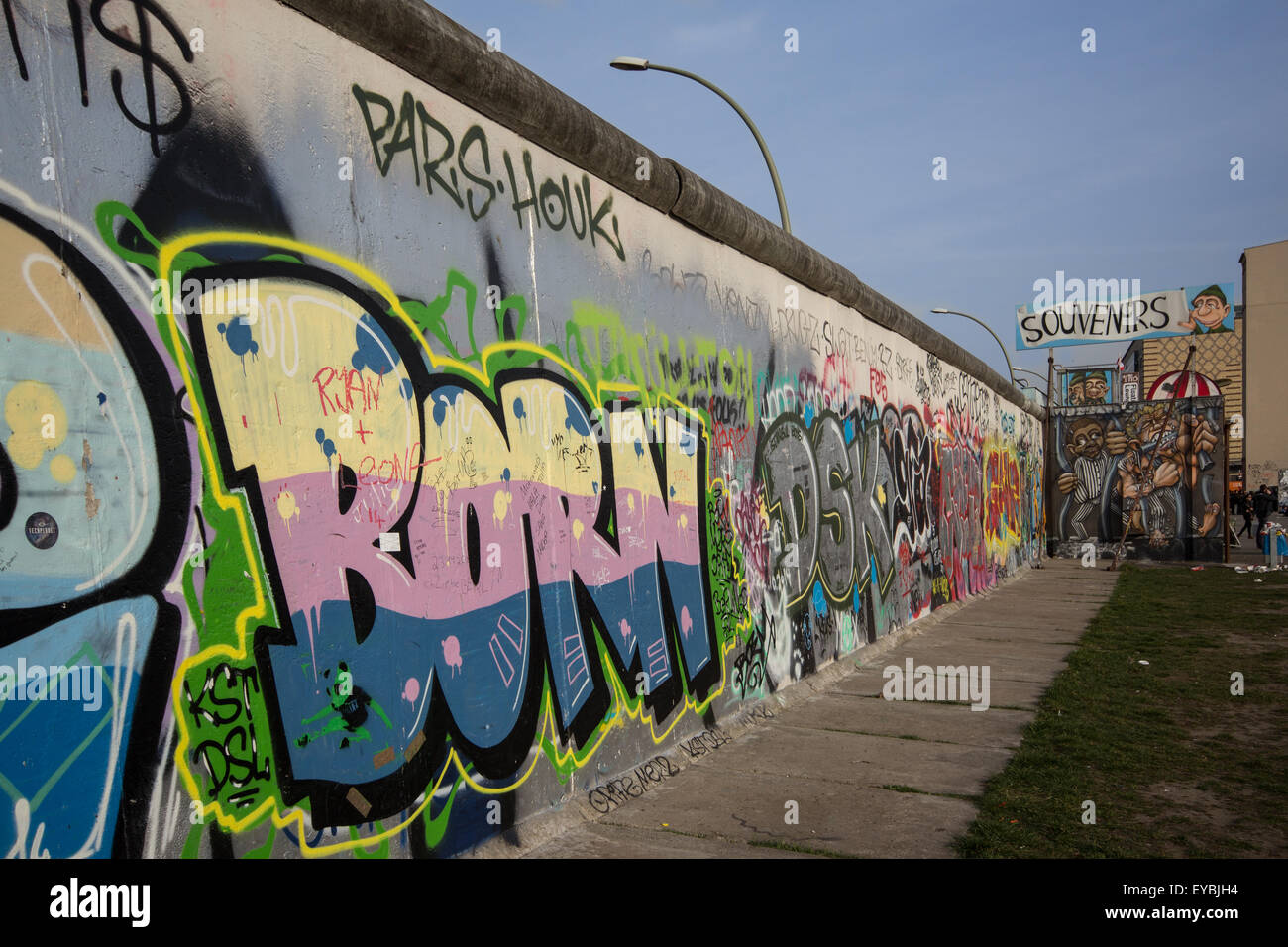 Graffiti on the Berlin Wall Stock Photo
