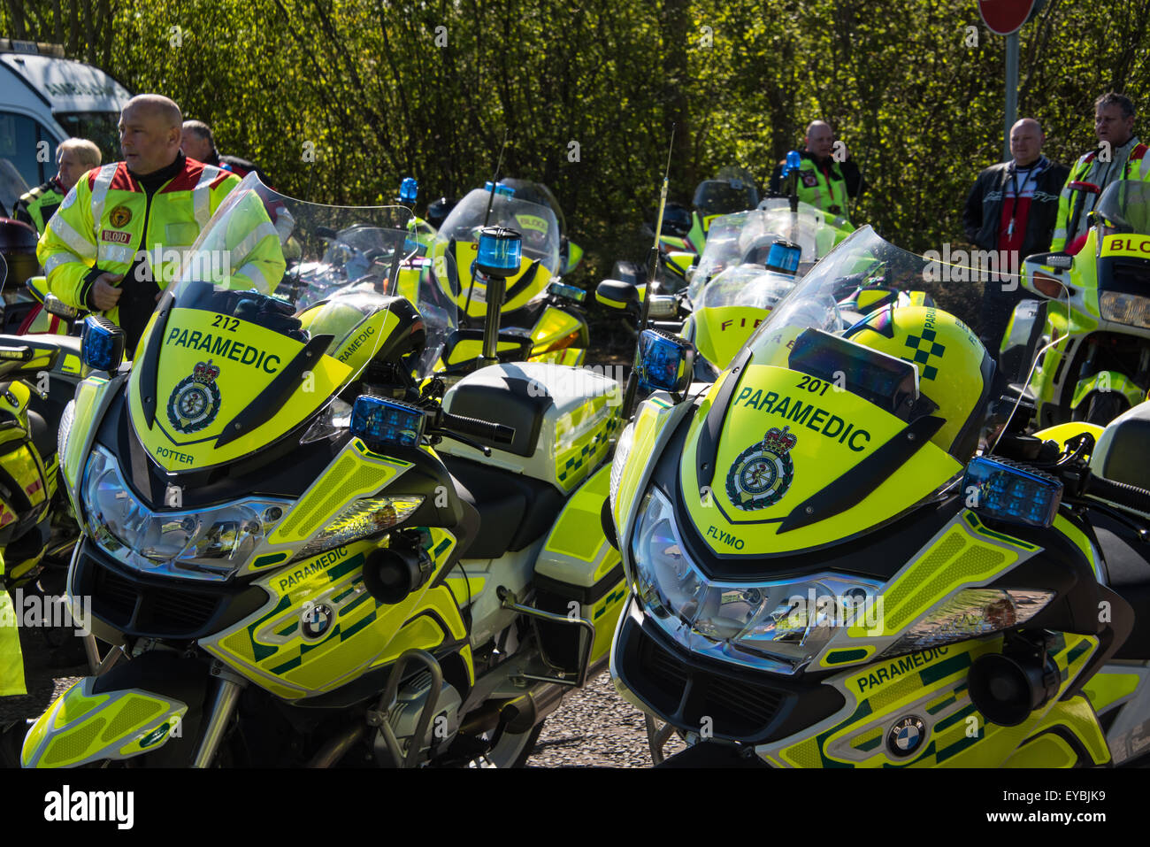 Motorcycle Paramedics at Bike for life rally Cosford Shropshire, England , UK Stock Photo